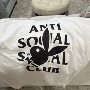 Anti Social Social Club playboy bunny with Black Logo